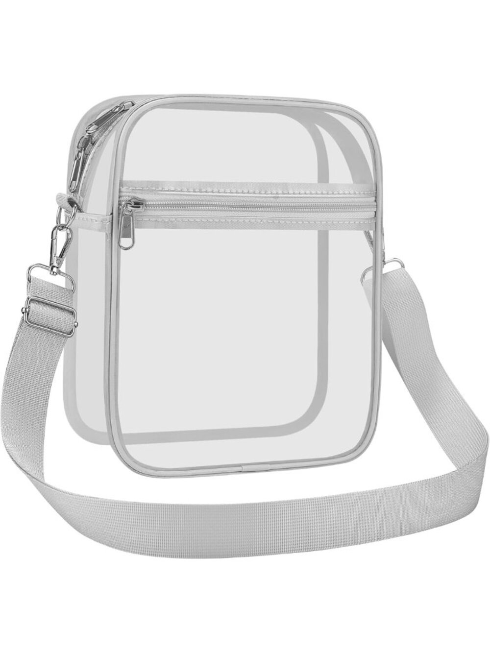 Clear Stadium Purse | Transparent Crossbody Bag with Adjustable Straps for